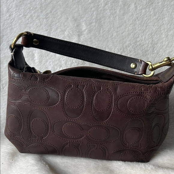 Coach Dark Brown Embossed Bag - Picture 7 of 10